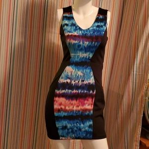 Watercolor bodycon dress